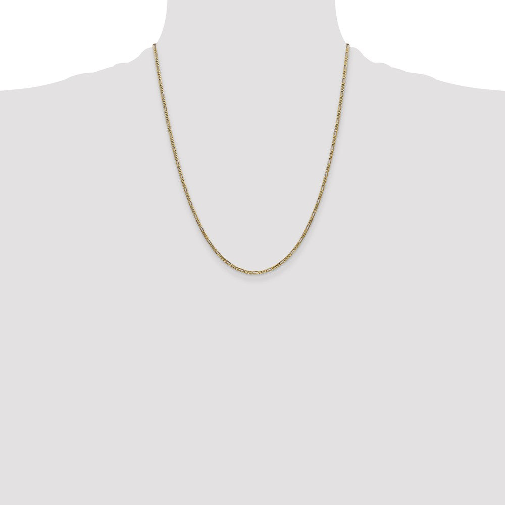 Shop 14K Gold 22-Inch 1.8mm Flat Figaro Chain - Stylish Lobster Clasp Accessory