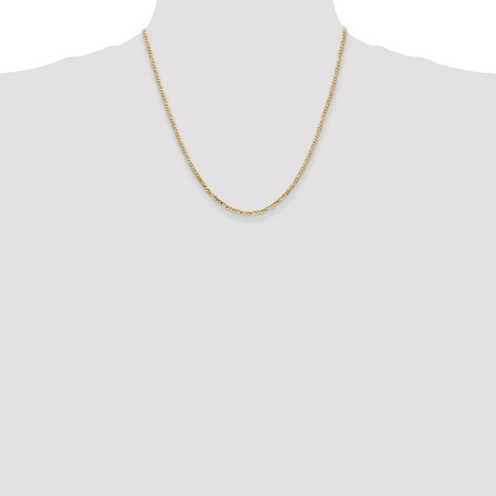Shop Luxury 14K Gold 20-Inch Flat Figaro Chain - 2.25mm, Stylish & Durable