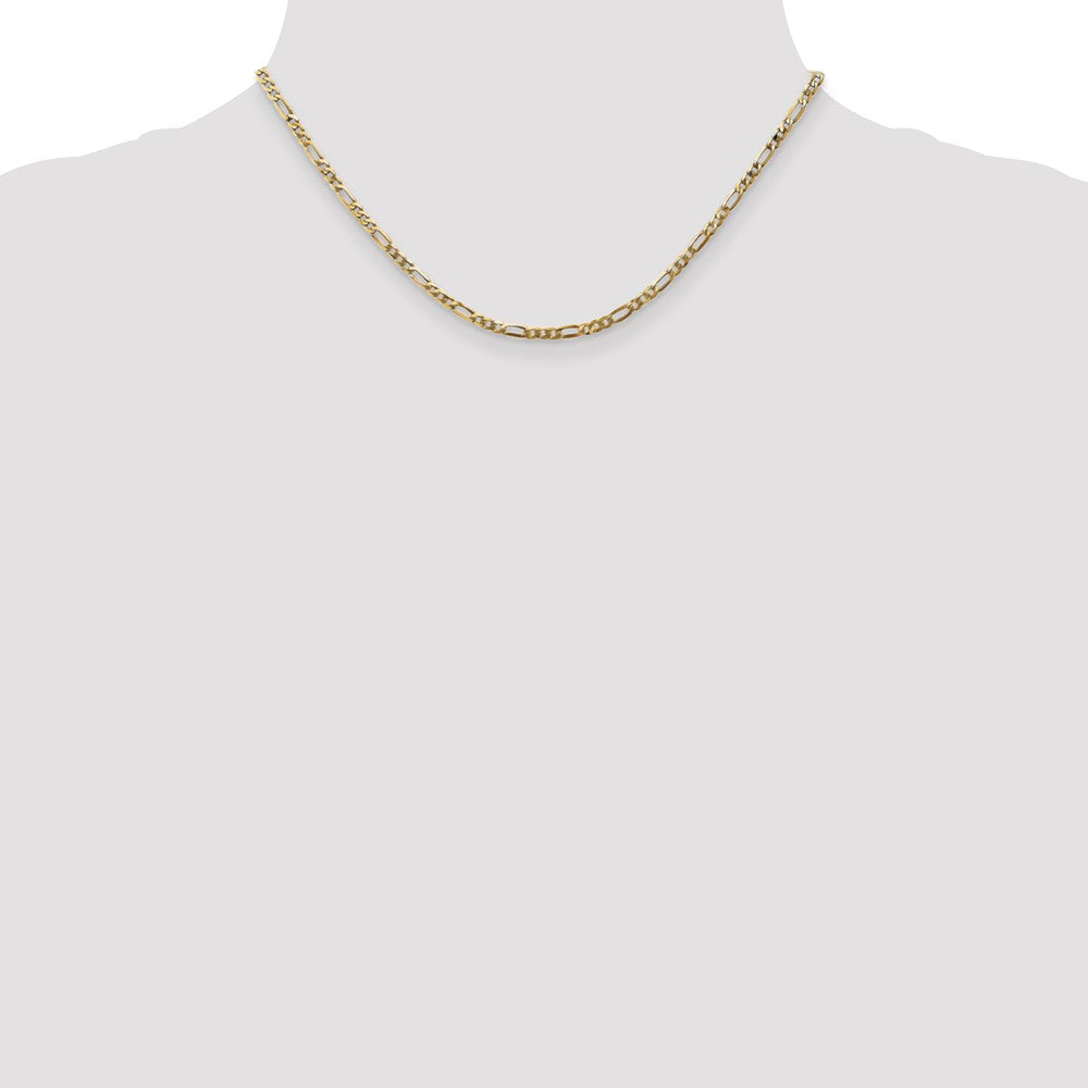 Buy Stylish 14K Gold 16-Inch Flat Figaro Chain - 2.75mm, Luxury Design