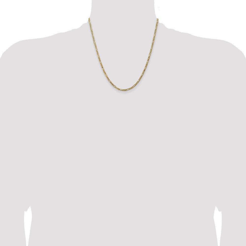 Buy Stylish 14K Gold Flat Figaro Chain 20-Inch 3mm, Affordable Luxury Jewelry