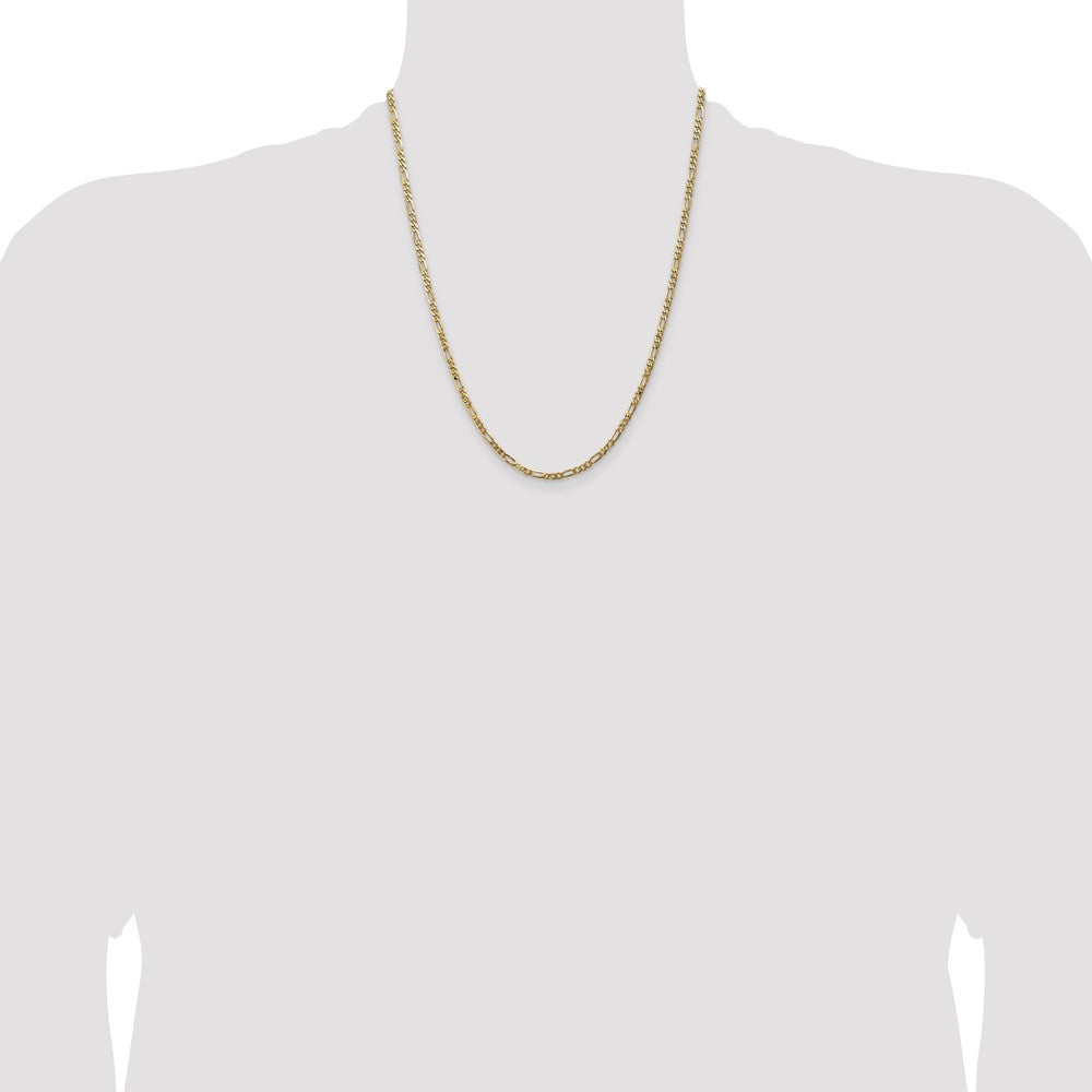 Buy Exclusive 14K Gold 22-Inch 3mm Flat Figaro Chain - Stylish & Durable