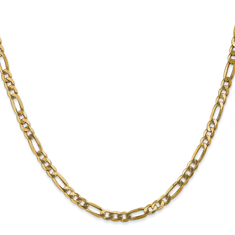 Order a Stylish 22-Inch 14K Gold 4mm Flat Figaro Chain with Lobster Clasp