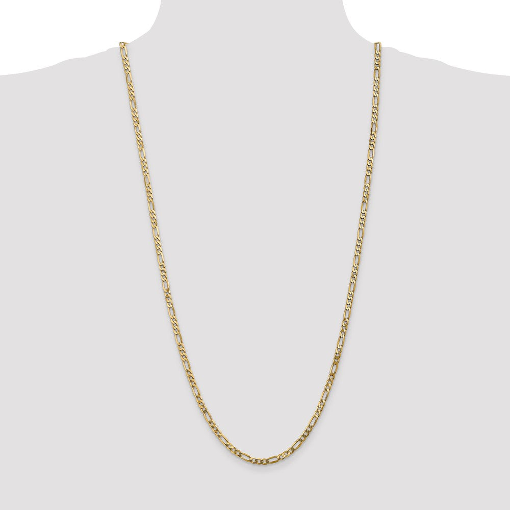 Shop Stylish 14K Gold 30-Inch Flat Figaro Chain - Affordable Luxury Design
