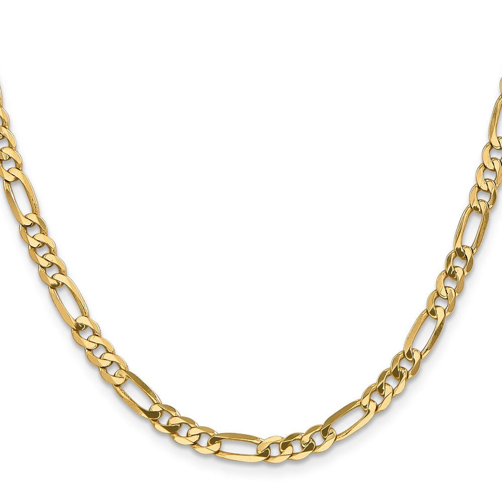 Shop 14K Gold 26-Inch Flat Figaro Chain - Stylish 4.75mm Design