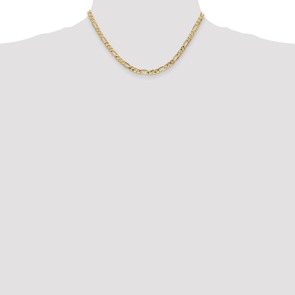 Shop Exclusive 14K Gold 16-Inch Flat Figaro Chain, 4.75mm Stylish Design