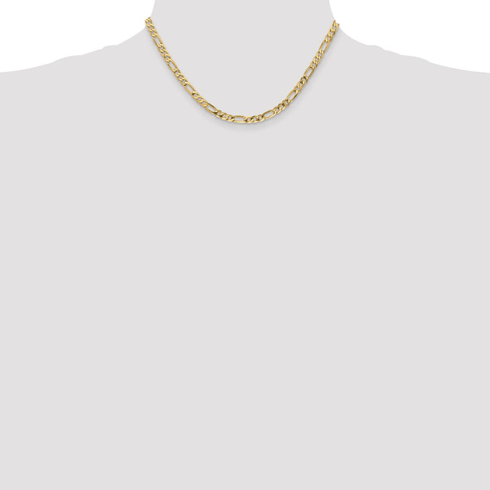 Shop Exclusive 14K Gold 16-Inch Flat Figaro Chain, 4.75mm Stylish Design-4