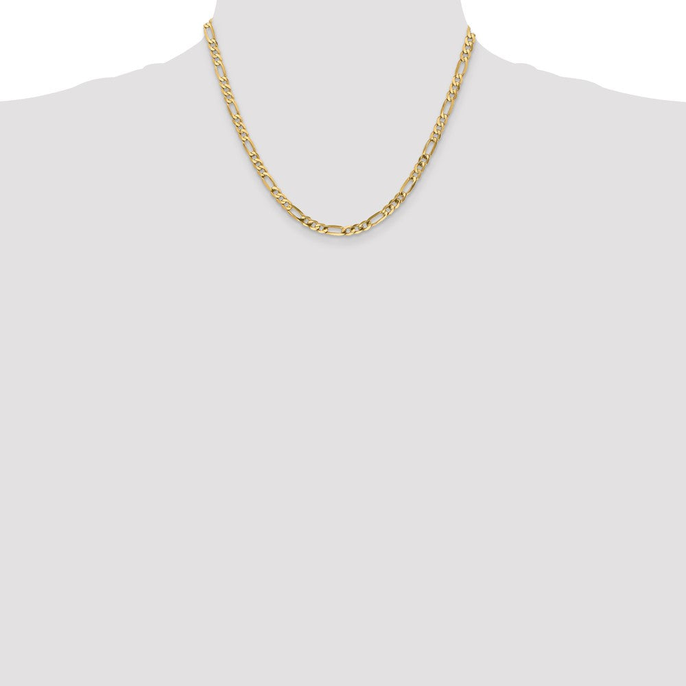 Buy Stylish 14K Gold Flat Figaro Chain - 18-Inch, 4.75mm, Luxury Design
