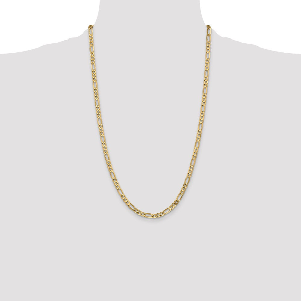 Shop 14K Gold 26-Inch Flat Figaro Chain - Stylish 4.75mm Design