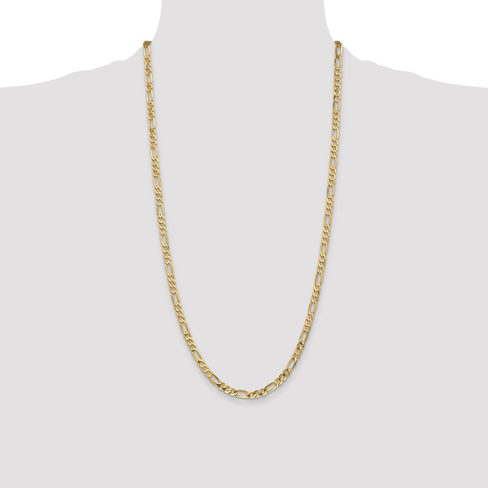 Shop Exclusive 14K Gold 28-Inch Flat Figaro Chain - Stylish 4.75mm Design