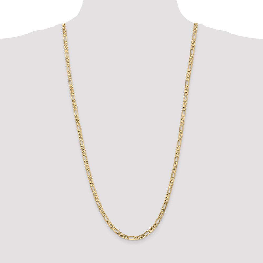 Buy Stylish 14K Gold 30-Inch Flat Figaro Chain - 4.75mm, Lobster Clasp