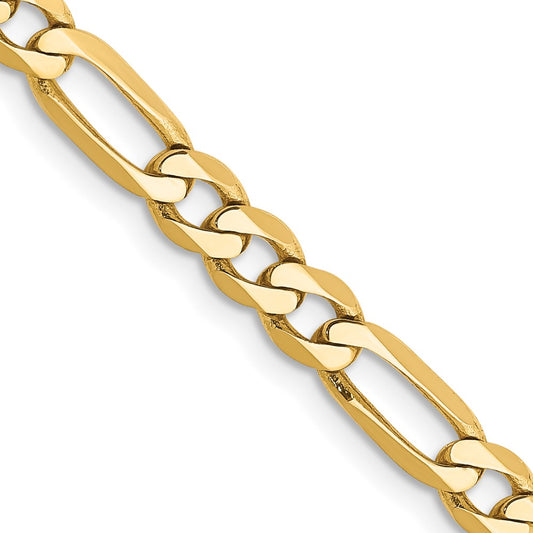 Shop Exclusive 14K Gold 28-Inch Flat Figaro Chain - Stylish 4.75mm Design