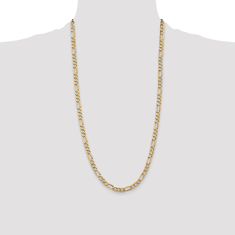Shop Exclusive 14K Gold 28-Inch Flat Figaro Chain, 5.25mm - Stylish Value!