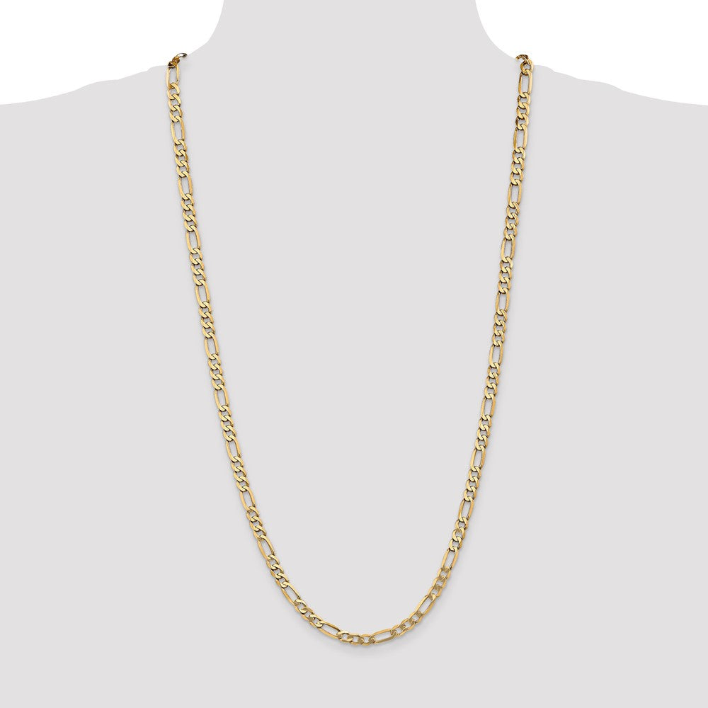Buy Stylish 30-Inch 14K Gold Flat Figaro Chain - 5.25mm, Lobster Clasp