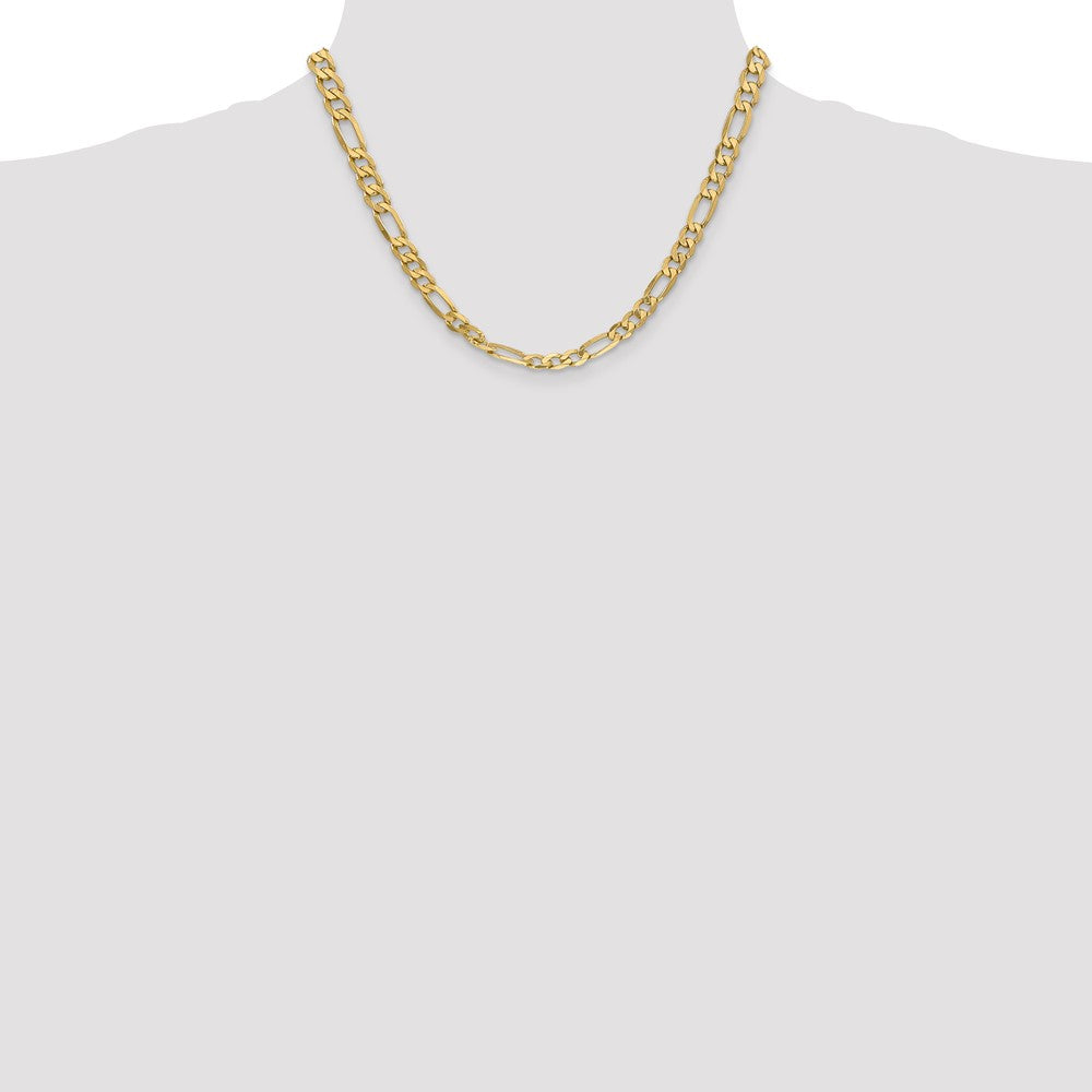 Buy Luxury 14K Gold Flat Figaro Chain - 18" Long, 6.25mm Stylish Design