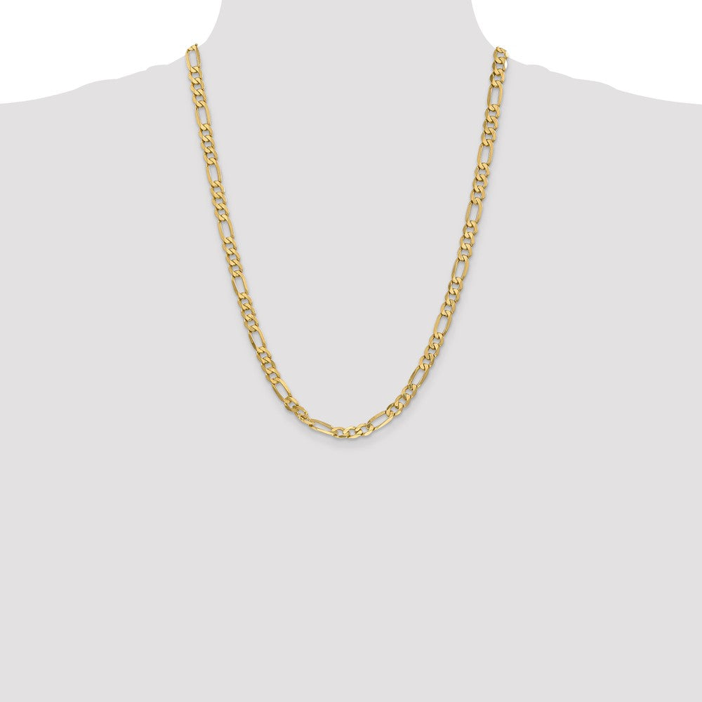 Shop Exclusive 14K Gold 24-Inch Flat Figaro Chain, 6.25mm Stylish Design