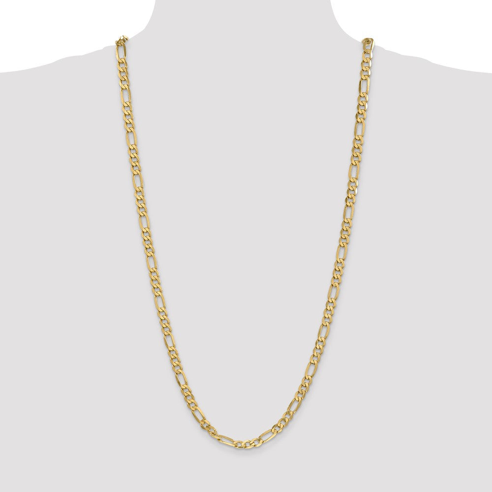 Exclusive 14K Gold 30-Inch Flat Figaro Chain - 6.25mm, Stylish Value!