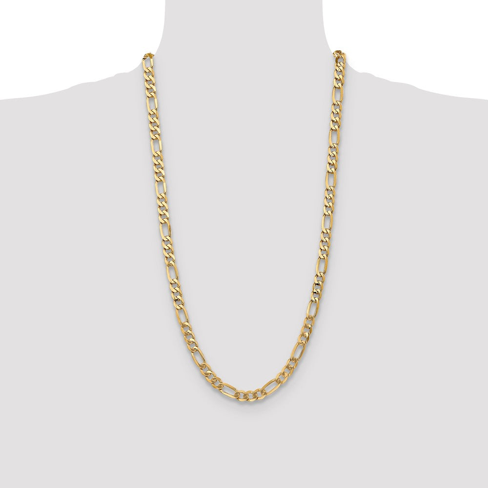 Buy 14K Gold Flat Figaro Chain 28-Inch 7mm | Stylish Luxury Jewelry