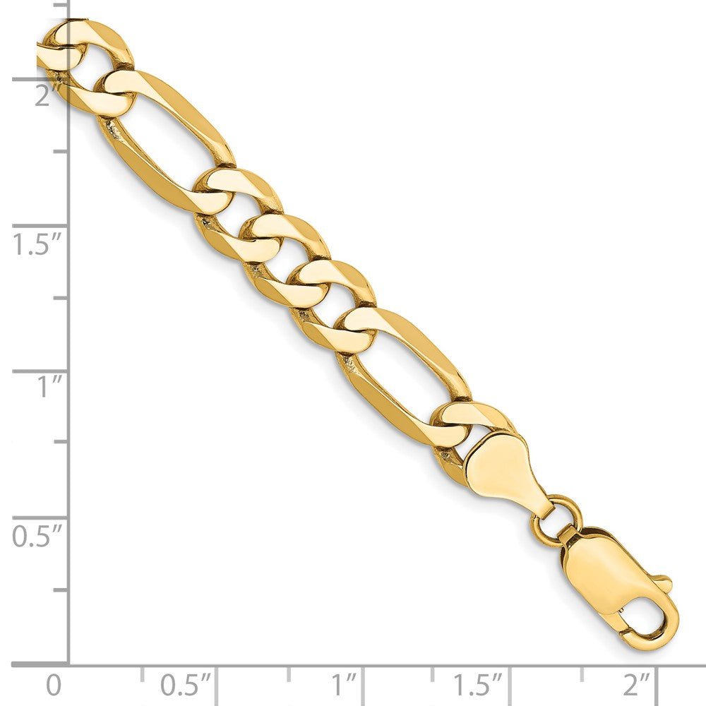 Buy Exclusive 14K Gold 9-Inch 7mm Flat Figaro Chain - Stylish & Affordable