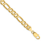 High-Quality 14K Gold 9-Inch Flat Figaro Chain - Stylish 7.5mm Links-6
