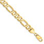 Shop Stylish 14K Gold 8-Inch Flat Figaro Bracelet - 8.75mm Links, Lobster Clasp-5