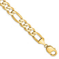 Shop Stylish 14K Gold Flat Figaro Bracelet - 8-Inch, 10mm, Luxury Design-5