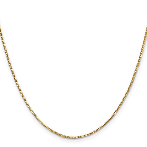 14K Gold 30-Inch Franco Chain, 0.9mm, Lobster Clasp