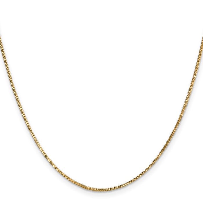 High-Quality 14K Gold 24-Inch 0.9mm Franco Chain - Stylish Lobster Clasp-2