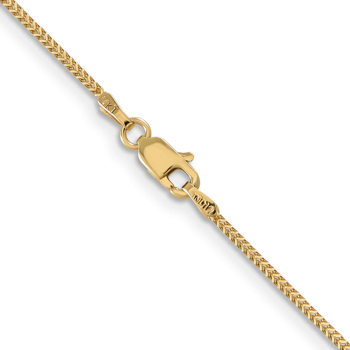Buy Stylish 14K Gold Franco Chain - 20-Inch, 0.9mm, Lobster Clasp, Affordable!-3