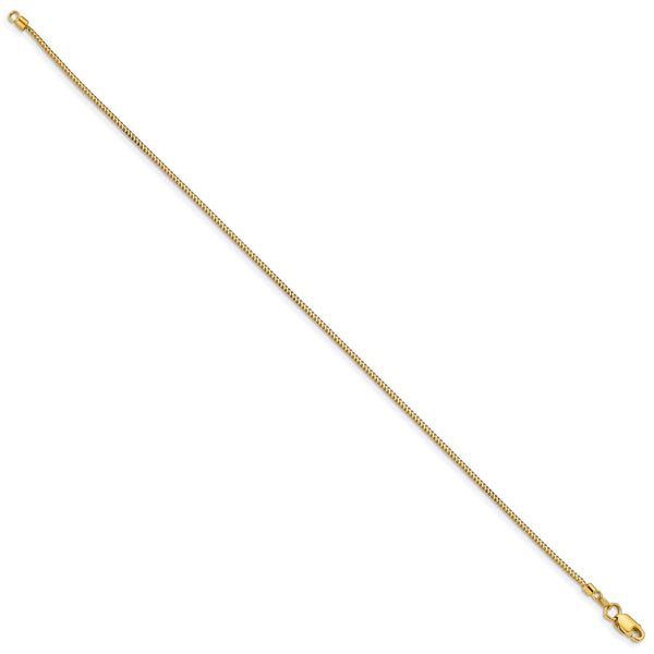 14K Gold .9mm Franco Bracelet - Lobster Clasp