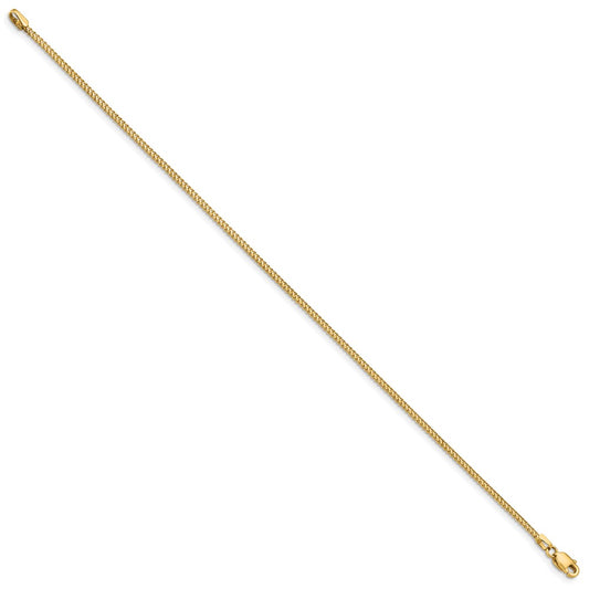 Exclusive 14K Gold 7-Inch Franco Chain Bracelet - Stylish 1mm Design, Affordable Price!
