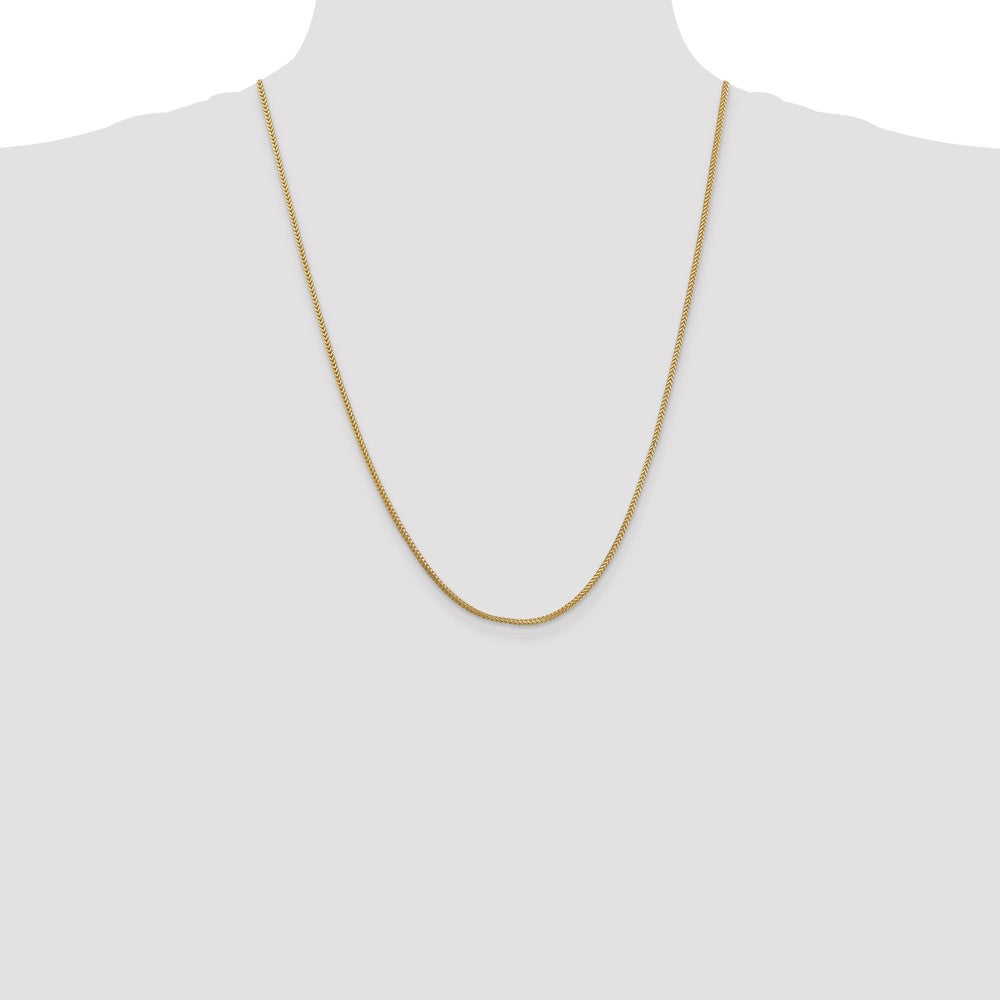 Exclusive 14K Gold 24-Inch Franco Chain - Stylish 1.3mm Design