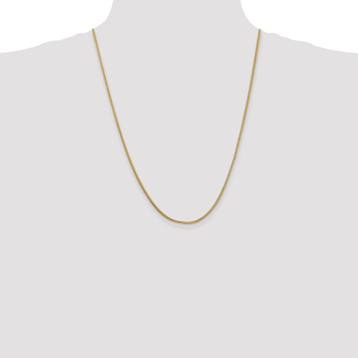 Exclusive 14K Gold 24-Inch Franco Chain - Stylish 1.3mm Design-4