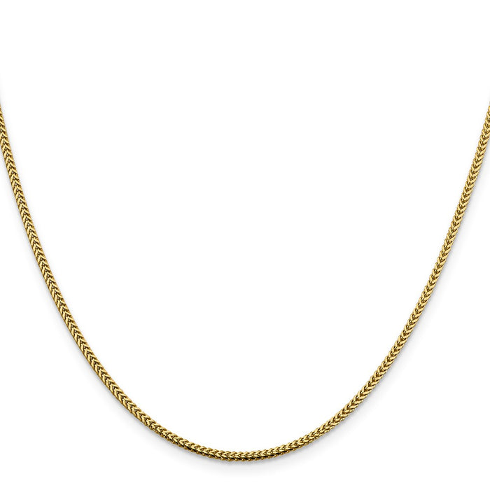 Shop 14K Gold 16-Inch Franco Chain - Stylish 1.4mm Lobster Clasp, Luxury Value-2