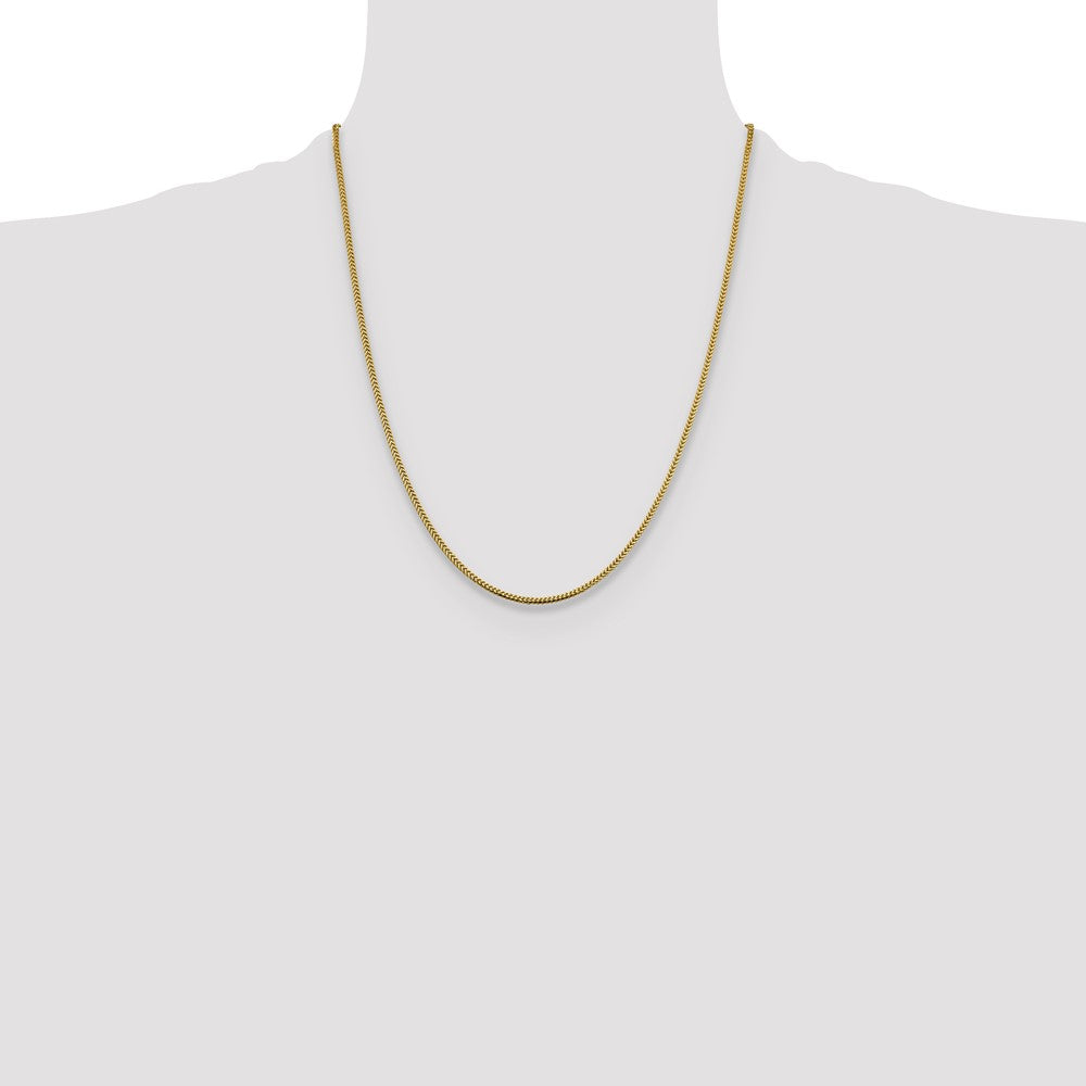 Exclusive 14K Gold 22-Inch Franco Chain - Stylish 1.4mm Design