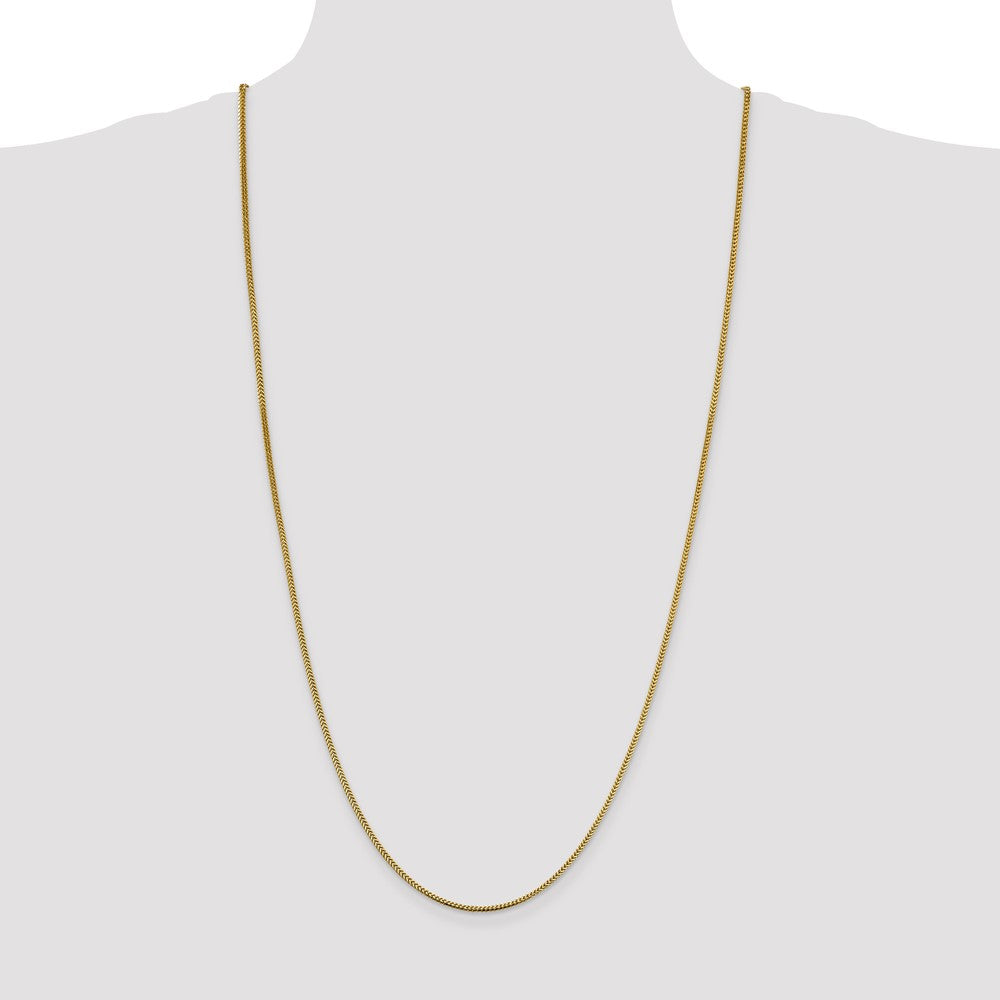 High-Quality 14K Gold 30-Inch Franco Chain - Stylish 1.4mm Lobster Clasp