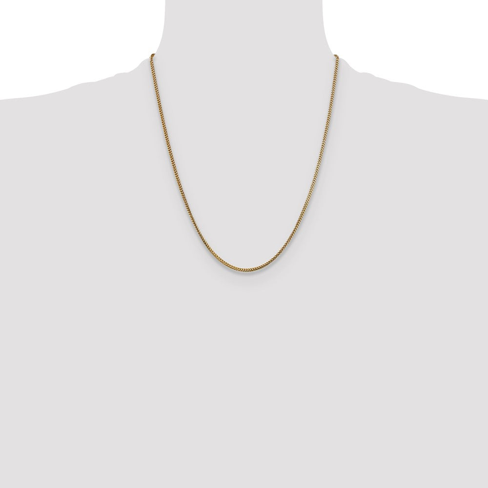 Shop 14K Gold 22-Inch 1.5mm Franco Chain - Stylish, Durable, and Affordable!