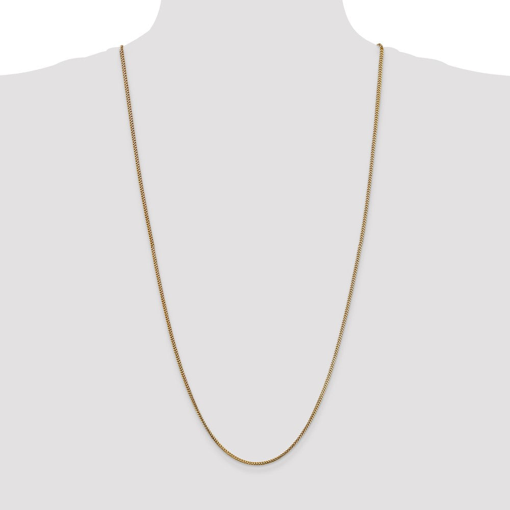 High-Quality 30-Inch 1.5mm Franco Chain in 14K Gold - Stylish & Affordable!