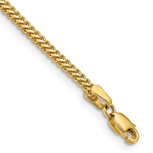 High-Quality 14K Gold Franco Bracelet 8-Inch 1.5mm - Stylish & Affordable!
