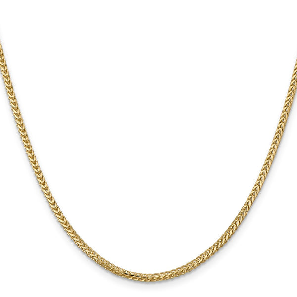 14K Gold Franco Chain 2mm, Lobster Clasp