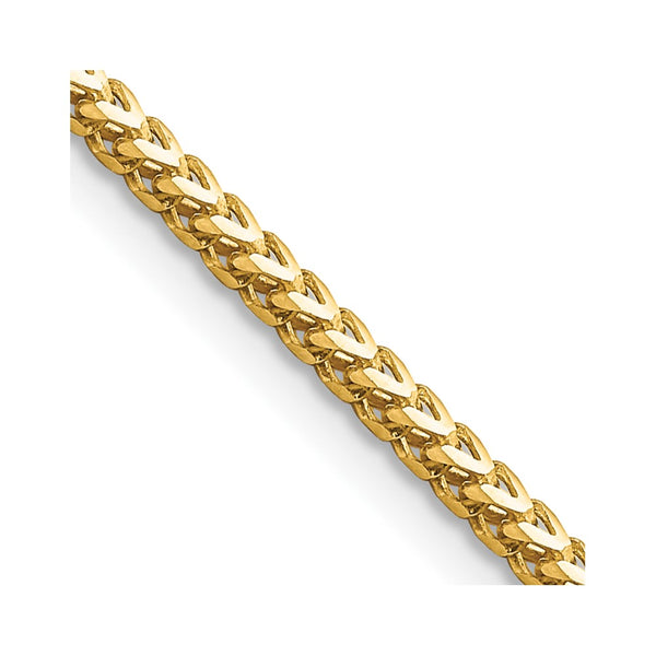 14K Gold Franco Chain 2mm, Lobster Clasp