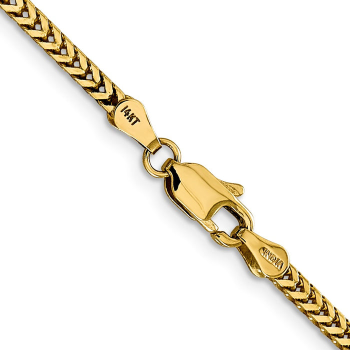 Shop Stylish 14K Gold 26-Inch Franco Chain - 2.3mm, Affordable Luxury!-3