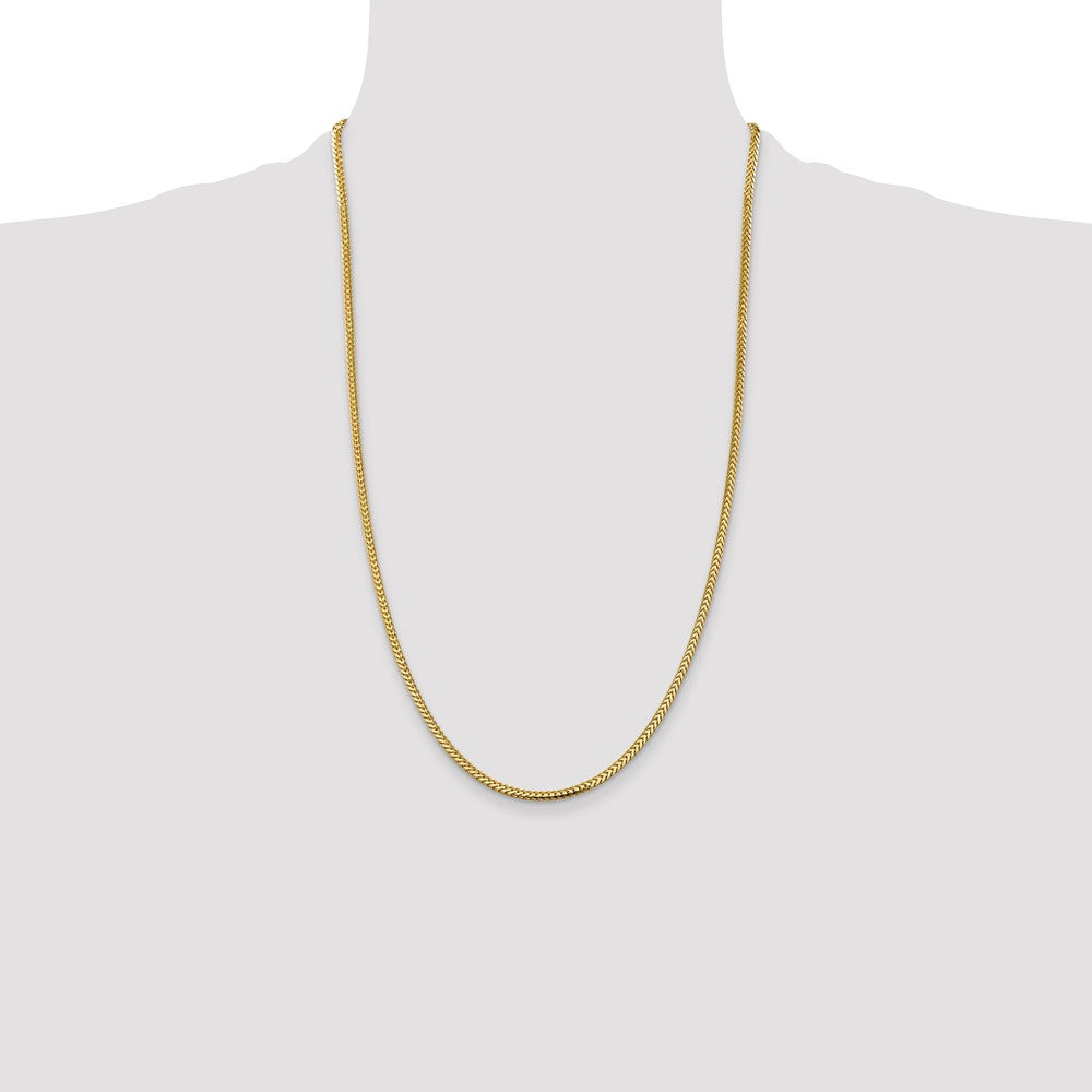 Shop Stylish 14K Gold 26-Inch Franco Chain - 2.3mm, Affordable Luxury!