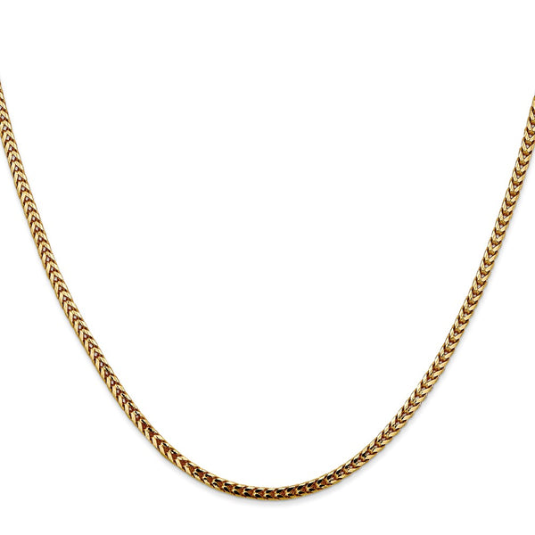 14K Gold 2.5mm Franco Chain