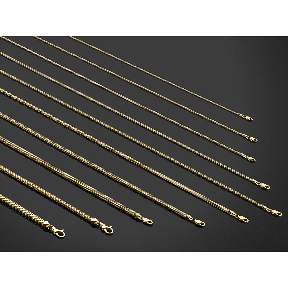 Shop Stylish 14K Gold 16-Inch Franco Chain - 2.5mm, Luxury Lobster Clasp