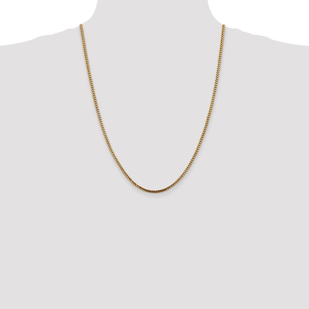 Shop Exclusive 14K Gold 24-Inch 2.5mm Franco Chain - Stylish and Durable!