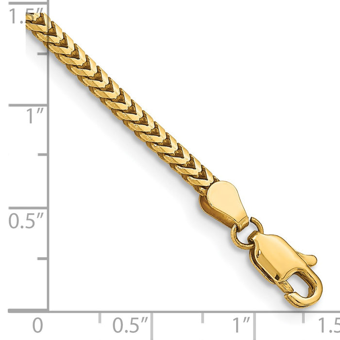 Exclusive 14K Gold Franco Bracelet - 8-Inch, 2.5mm, Stylish Design-4