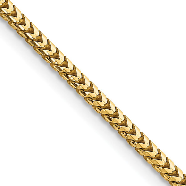 14K Gold 2.5mm Franco Chain