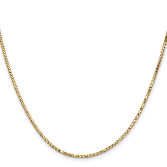 Exclusive 14K Gold 16-Inch Flat Wheat Chain - Stylish 1.9mm Lobster Clasp