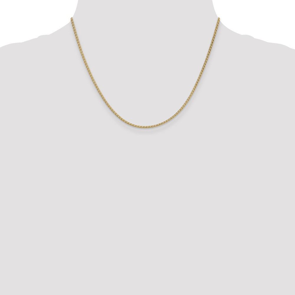 Buy Exclusive 14K Gold 18-Inch Flat Wheat Chain - Stylish 1.9mm Design