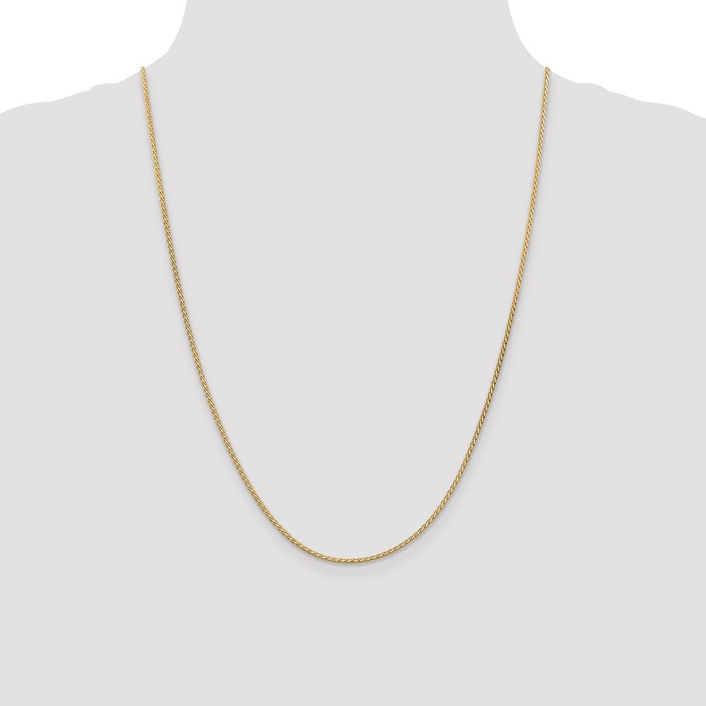 Buy 14K Gold 24-Inch 1.9mm Flat Wheat Chain - Stylish & Durable Design!